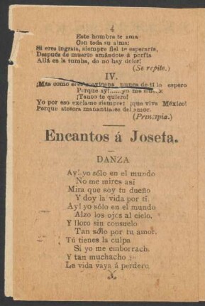 Encantos á Joseta. : Danza