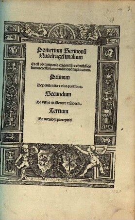 Pomerium Sermonum Quadragesimalium