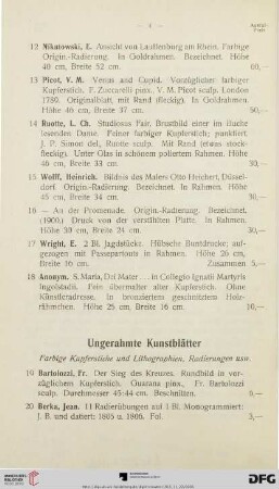 Ungerahmte Kunstblätter (Nr. 19-49)