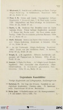Ungerahmte Kunstblätter (Nr. 19-49)