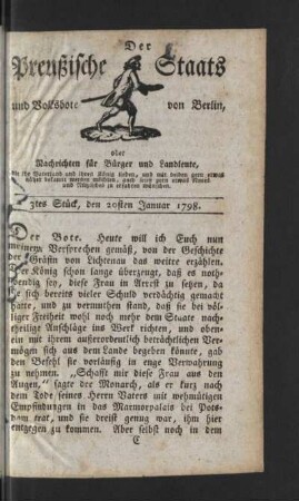 3tes Stück, den 20sten Januar 1798