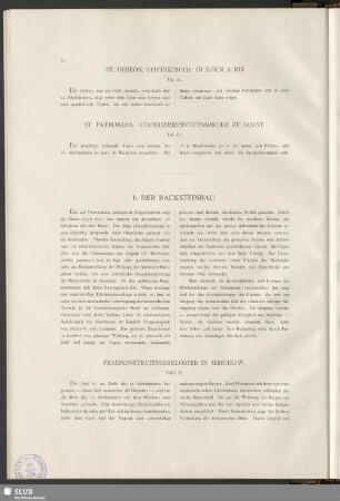 b. Der Backsteinbau
