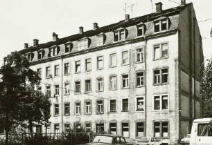 Dresden-Neustadt, Görlitzer Straße 29. Hinterhaus (um 1890). Hofansicht von Osten