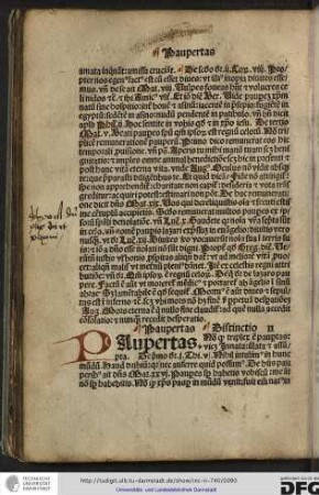 Nota quod triplex est paupertas videlicet innata, illata et assumpta...
