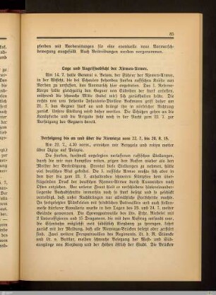 Lage und Angriffsabsicht der Njemen-Armee