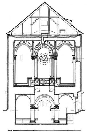 Querschnitt der Burgkapelle Sankt Erhard und Sankt Ursula der Kaiserpfalz Eger