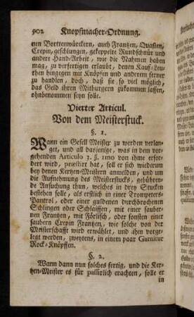 502-512, Vierter Articul. - Neunter Articul.