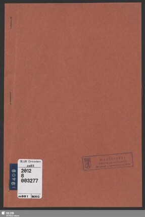 Verwaltungs-Ordnung für die städtischen Volksbibliotheken zu Dresden