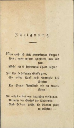 Zueignung.