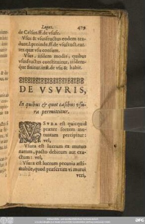 De Usuris, in quibus & quot casibus usura permittitur.