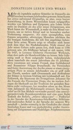 Donatellos Leben und Werke