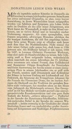 Donatellos Leben und Werke