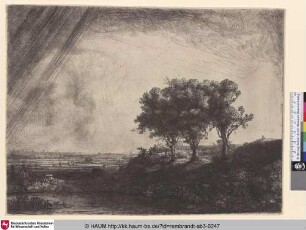 [Die drei Bäume; The Three Trees; Paysage aux trois arbres]
