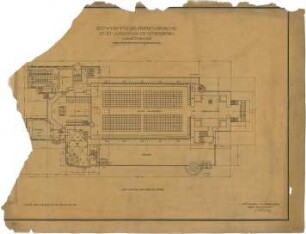 Bestelmeyer, German; Nürnberg (Bayern); Ev. Friedenskirche St. Johannes - Mappe 1: Grundriss EG