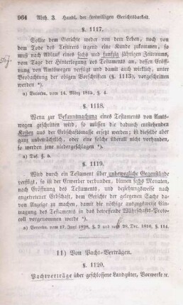 11) Von Pacht-Verträgen.