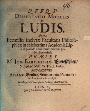 Diss. mor. de ludis