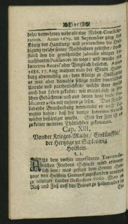 Cap. XIII. Vonder Krieges-Macht / Einkünffte / der Hertzoge zu Schleswig Holstein.