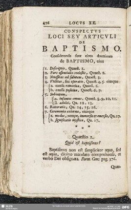 Locus XX. De Baptismo