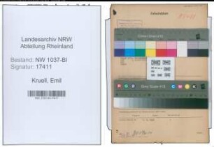 Entnazifizierung Emil Kruell , geb. 03.03.1890 (Buchhaendler)