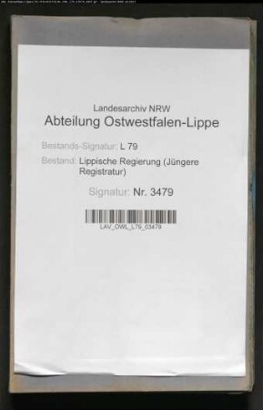 Kommunalwegebau Voranschläge und Rechnung des Amtes Schötmar, Band 1