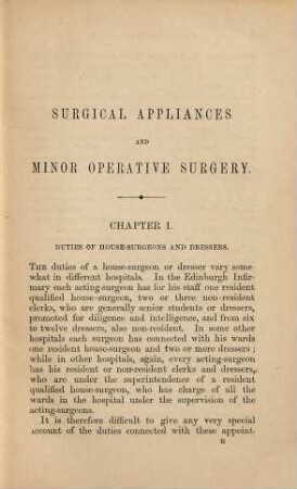 Surgical appliances and minor operative surgery