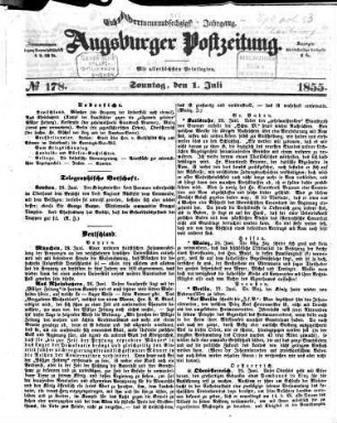 Augsburger Postzeitung. 1855 = Jg. 169, [2] = 7 - 12