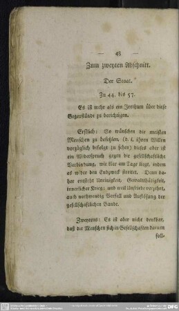 Zum zweyten Abschnitt
