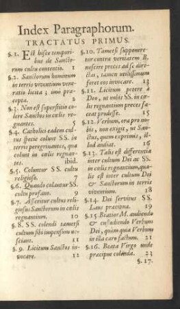 Index Paragraphorum.