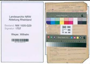 Entnazifizierung Wilhelm Weyer , geb. 26.01.1903 (Bahnsekretaer)