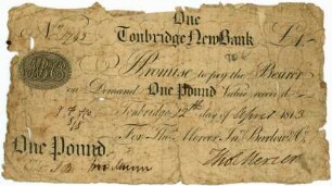 Geldschein, 1 Pfund, 12.4.1813