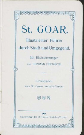 St. Goar - illustrierter Führer durch Stadt und Umgegend