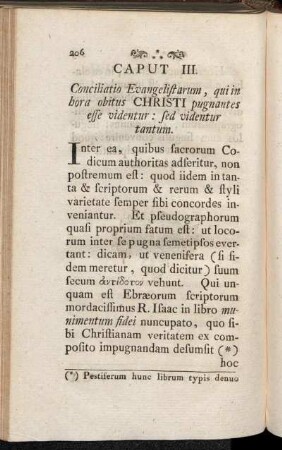 Caput III. Conciliatio Evangelistarum, qui in hora obitus Christi pugnantes esse videntur: sed videntur tantum.
