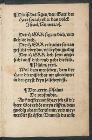Der .cxxix. Psalm/ De profundis.