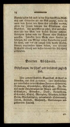 Dritter Abschnitt. Giftpflanzen, die scharf und betäubend zugleich sind.