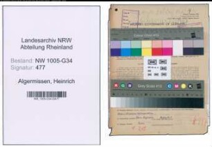Entnazifizierung Heinrich Algermissen , geb. 16.03.1895 (Arzt)