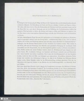 Restauration Auf Irrwegen