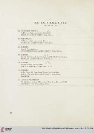 C. Indien, Birma, Tibet (Nr. 506-512)