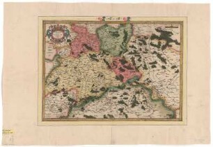 Tafel XIV : Karte von Obersachsen und der Lausitz, 1:800 000, Kupferstich, 1585 : Vollst. Aufnahme der Originalkt. unter Objektnr. 70403109