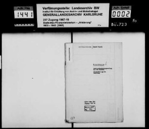 Grünebaum, Samuel Israel, Wenkheim Auseinandersetzungsvertrag mit seinen Kindern: Manfred Israel Grünebaum in Brooklyn und Renate Sara Grünebaum in Wenkheim -Fragment-