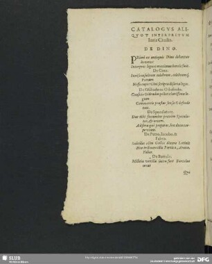 Catalogus Aliquot Interpretum Iuris Ciuilis