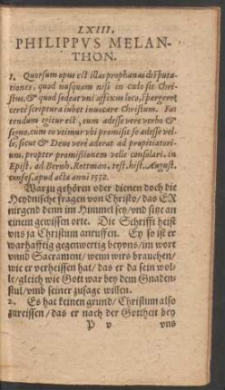 LXIII. Philippus Melanthon.