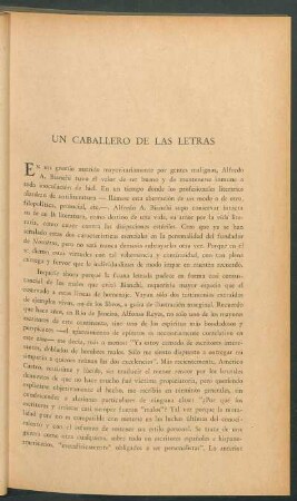 Un caballero de las letras