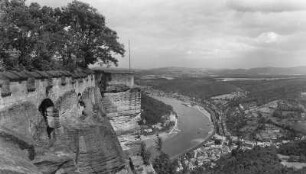 Sächsische Schweiz. Blick von der Festung Königstein auf das Elbtal