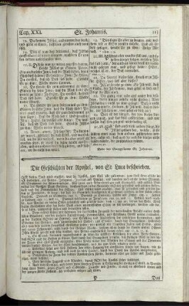 Die Geschichten der Apostel, von St. Luca beschrieben.