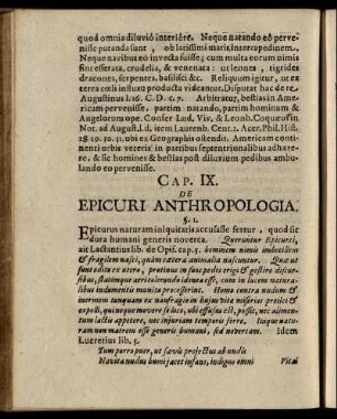 Cap. IX. De Epicuri Anthropologia.