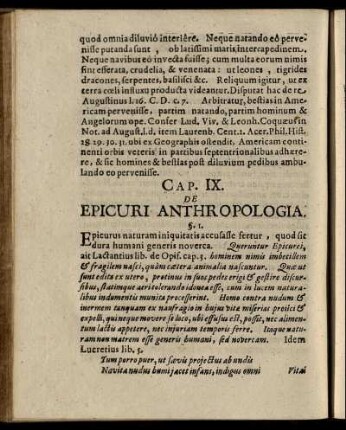 Cap. IX. De Epicuri Anthropologia.