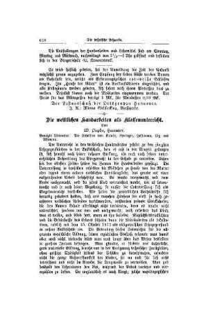 Die weiblichen Handarbeiten als Klassenunterricht