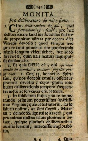 Cura Salutis, Sive De Statu Vitae Mature ac prudenter Deliberandi Methodus : Per decem Dierum Veneris Spiritus Sancti, Sanctissimae Dei Matris, Boni Consilii, Ss. Ignatii & Xaverii Honori Instituendam solitam Devotionem Proposita