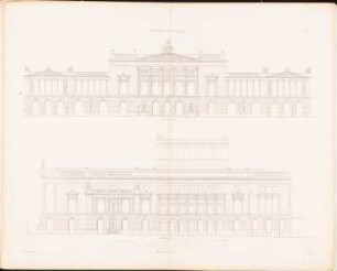 Das Stadttheater, Leipzig: Vorderansicht, Seitenansicht