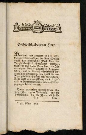 5-14, Hochwohlgebohrner Herr!